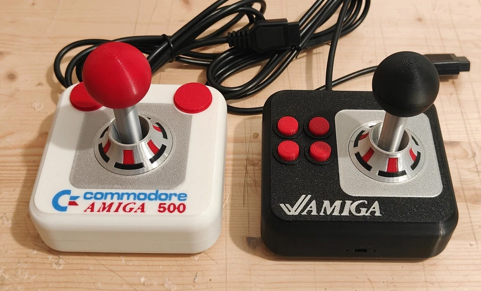 JOYSTICK STAMPA 3D, STILE TAC 2 (Suncom) DB9 PER COMMODORE C64, AMIGA 500, ATARI - Immagine 3 di 4