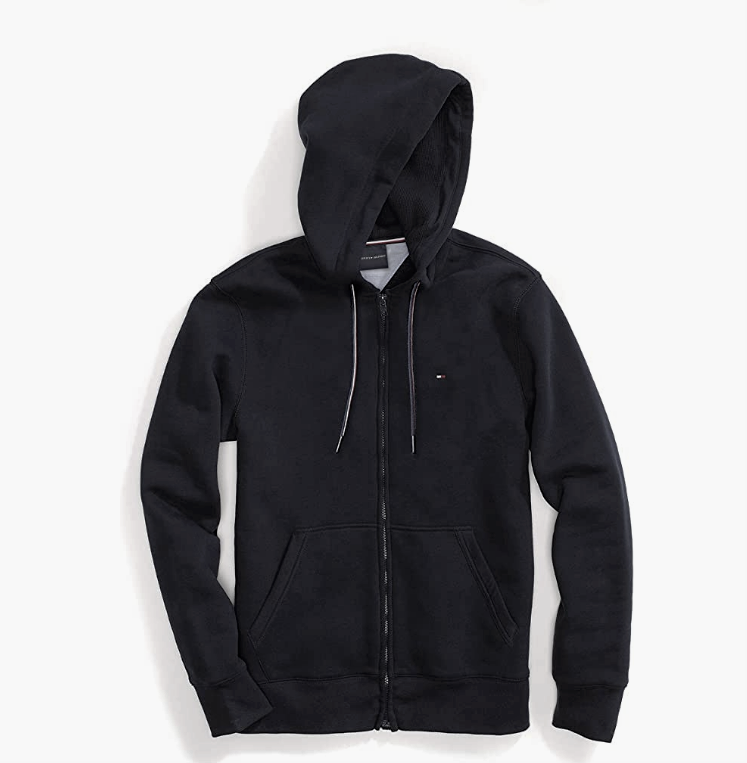 Tommy Hilfiger Men's Full Zip Hoodie, Charcoal Black, XS | eBay