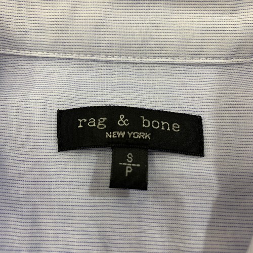 Rag & Bone Shirt Men S Small Blue White Striped Cotton Lightweight Long Sleeve - Picture 4 of 9