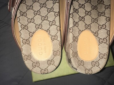 Gucci Mens GG Monogram Slide Sandal With Straps | eBay