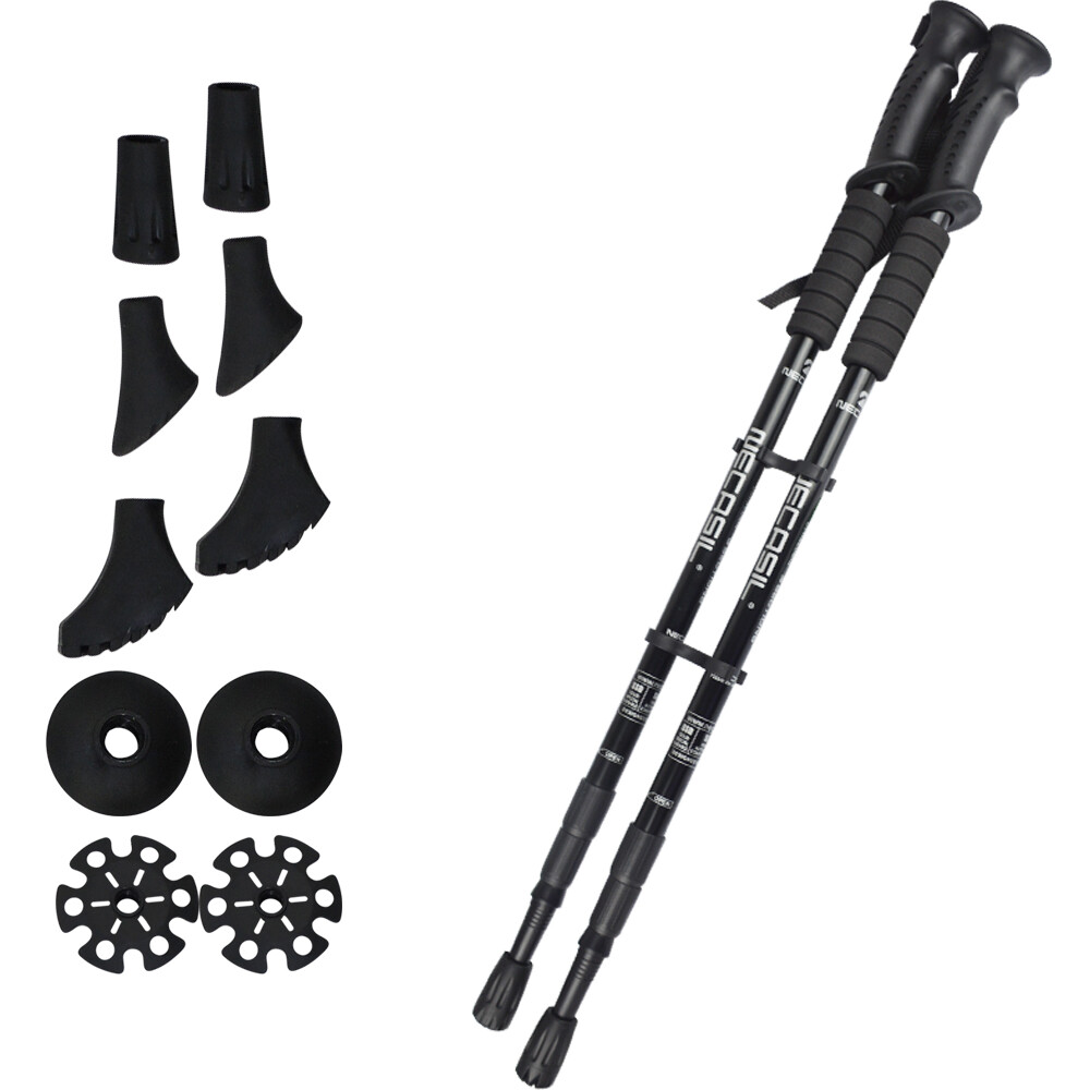 Bastoni Da Trekking Hi-Tec Alpenstock II Nero Grigio Bastoni Da Trekking Hi-Tec Alpenstock II Nero Grigio