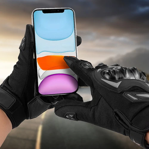 Motorradhandschuhe Touchscreen Motorrad Radfahren Vollfinger Handschuhe Atmungsaktiv - Bild 6 von 14