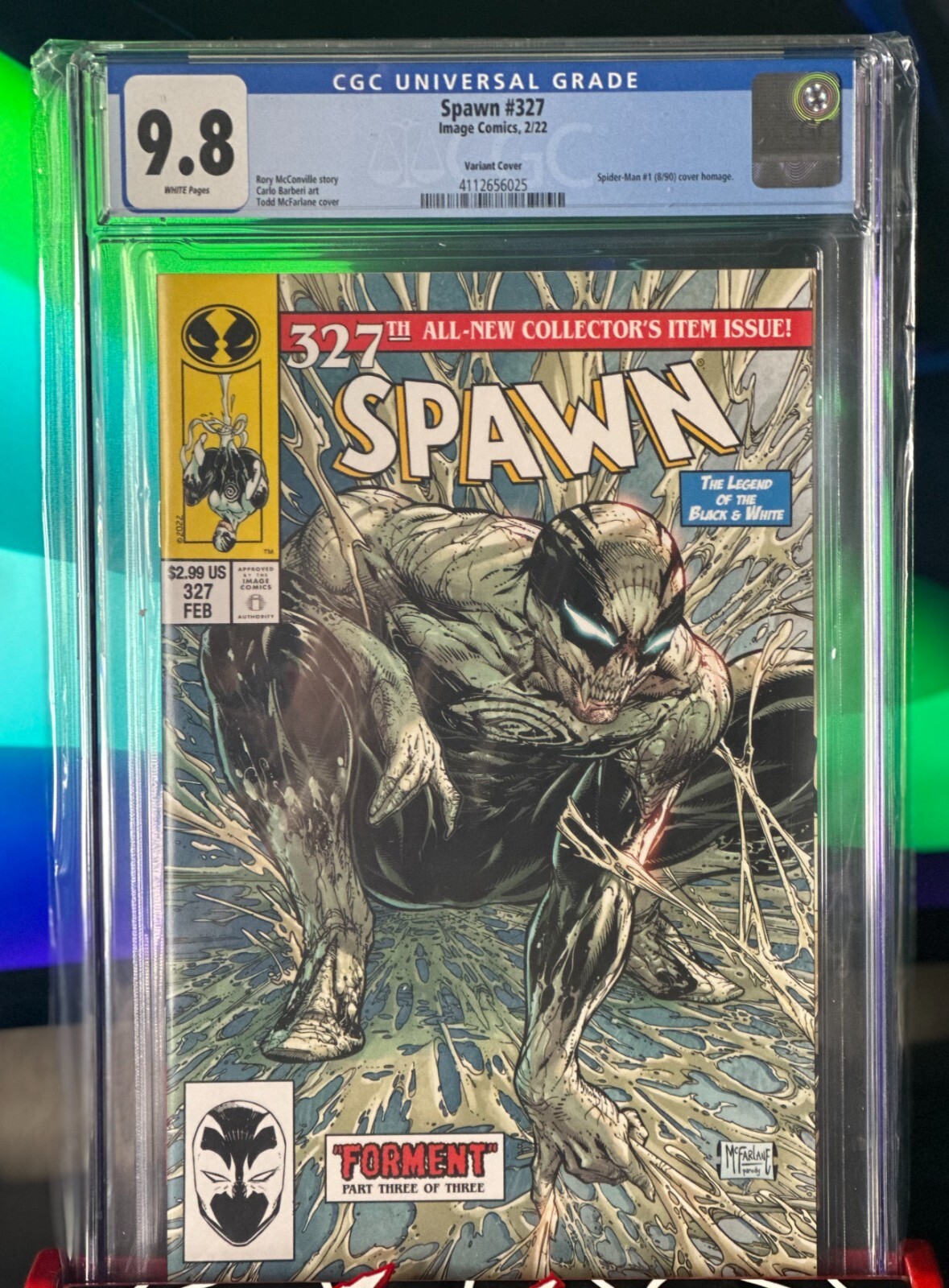 Spawn #327 CGC 9.8 Todd McFarlane Spider-man 1990 Homage | eBay