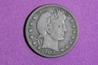 Estate Find 1902 S Barber Quarter Dollar #K59790