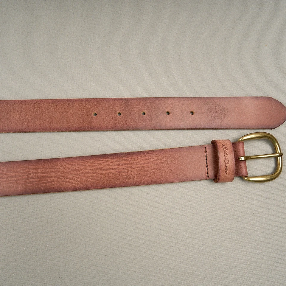 Cinturón de cuero Eddie Bauer para hombre 2XL marrón 1,37" hebilla de latón Foto 2 de 4