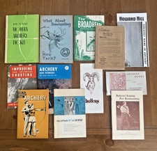 Vintage Archery Book & Catalog Lot Bows and Arrows