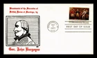 DR JIM STAMPS US COVER SURRENDER AT SARATOGA FDC GEN BURGOYNE THERMOGRAPHED