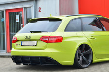 For Audi RS4 B8 12-15 Performance Rear Bumper diffuser addon with ribs/ fins