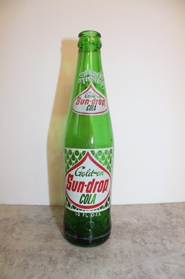 VINTAGE GOLDEN SUN-DROP COLA ACL SODA BOTTLE