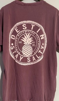  Destin Florida Saltwater Shirt Stay Salty Pineapple Tee XL 24x30 Alvins Island