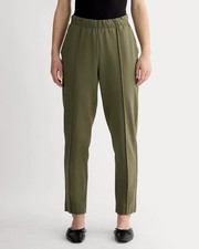 Everlane The Dream Pant Women’s S Green Kalamata Pintuck Tapered Pull On Knit