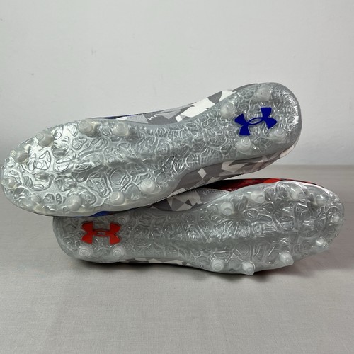 Under Armour Cleats Men Size 12 Blur Smoke 2.0 MC LE USA Football Red White Blue - Picture 6 of 7