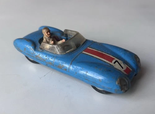 Vintage 1960s Corgi Toys #151 Lotus MK II Le Mans Diecast Racing Car + Driver