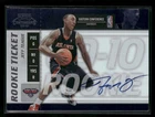 JEFF TEAGUE SP Rookie Ticket RC On Card Auto 2009-10 Playoff Contenders #117