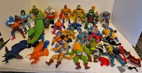 Masters of the Universe  LOT MOTU He-Man 1980s Vintage 26 Figures Weapons