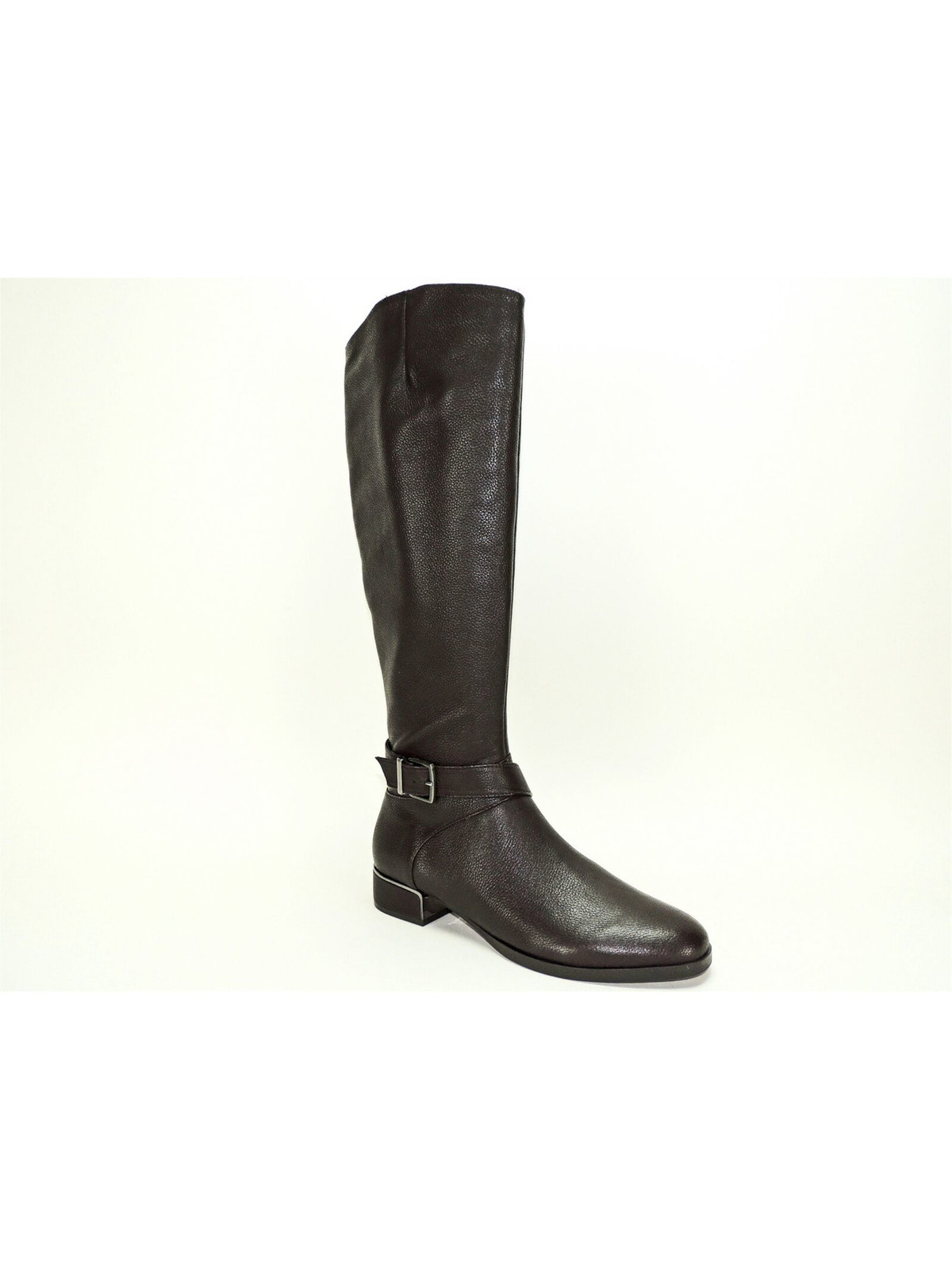 KENNETH COLE Womens Brown Branden Round Toe Block Heel Leather Riding Boot 8 M