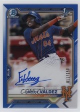 2021 Bowman Chrome Prospects Blue Refractor /150 Freddy Valdez #CPA-FV Auto un2