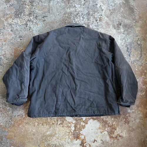 Vtg Walls Insulated Blizzard Pruf Detroit Style Canvas Jacket XL Santa Fe Black - Picture 5 of 11