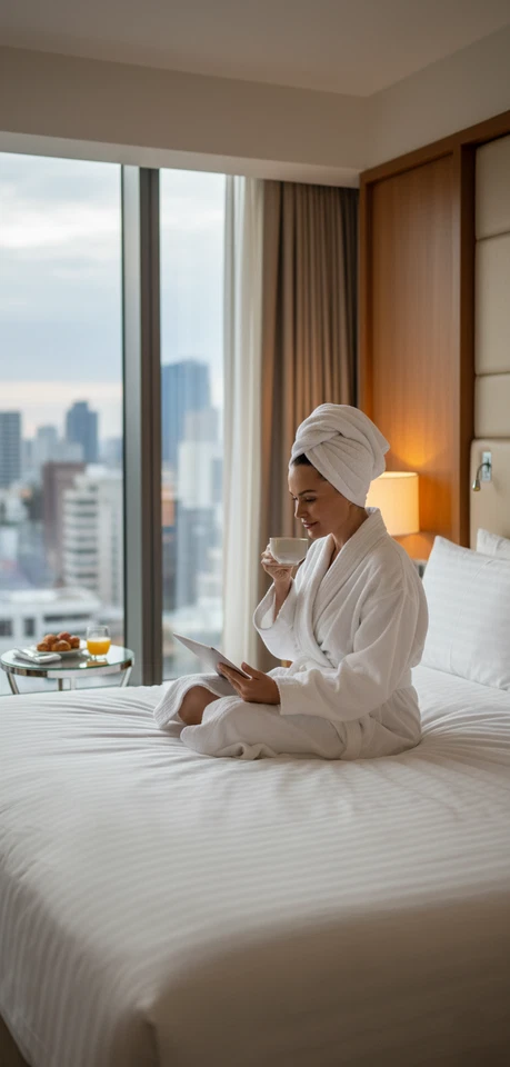 100% Cotton Terry Cloth Bathrobe Unisex | 48x63 Plush Robe | Kimono | Spa Sauna - Image 3 of 4