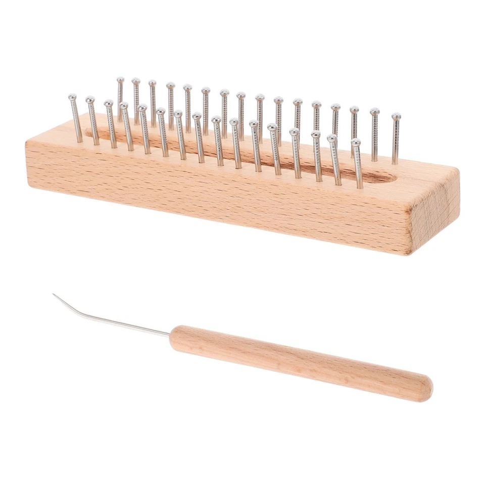 1 Set Strickwebstuhl Zubehör Holzschal Webstuhl Wollwebset Häkelnadel für - Bild 4 von 4