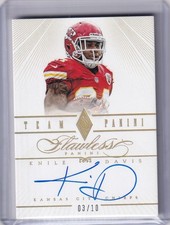 2014 Panini Flawless Football Knile Davis Team Panini Auto #03/10
