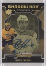 2019-20 SPx Shadow Box Rookies 51/150 Tier 1 Dante Fabbro #S-DF Auto 05iv