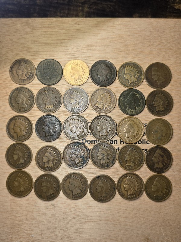 Lot Of 30 Indian Head Cent Pennys Dates Range From 1887-1907 Some Higher Grade