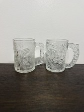 VTG - 1995 McDonalds BATMAN FOREVER Glass Mugs - BATMAN and ROBIN Set