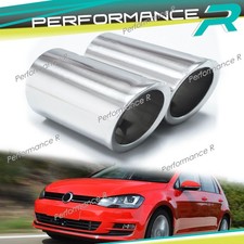 Chrom Edelstahl Auspuffblenden Endrohr für VW GOLF 7 VII TSI TDI Variant 13-21