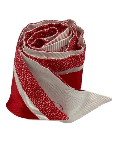 Foulard Christian Dior blanc x rouge 22JOU106I603