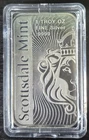 1 oz .9999 Silver Bar - Scottsdale Mint VORTEX Bullion Bar in Capsule