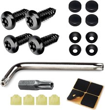 4 Set Anti Theft License Plate Screws Kit, Rustproof Stainless Steel Tamper