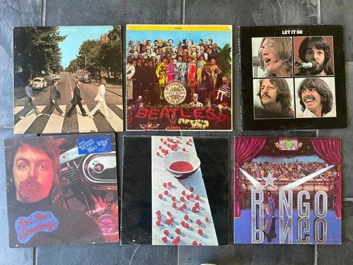Vintage Vinyl Lot The BEATLES & Related Abbey Road Sgt. Peppers Ringo Estate 2