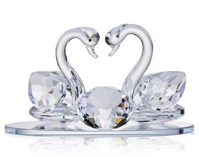 London Boutique kristallklar Doppel Schwan Modell, Swarovski Hochzeit Paare Geschenk