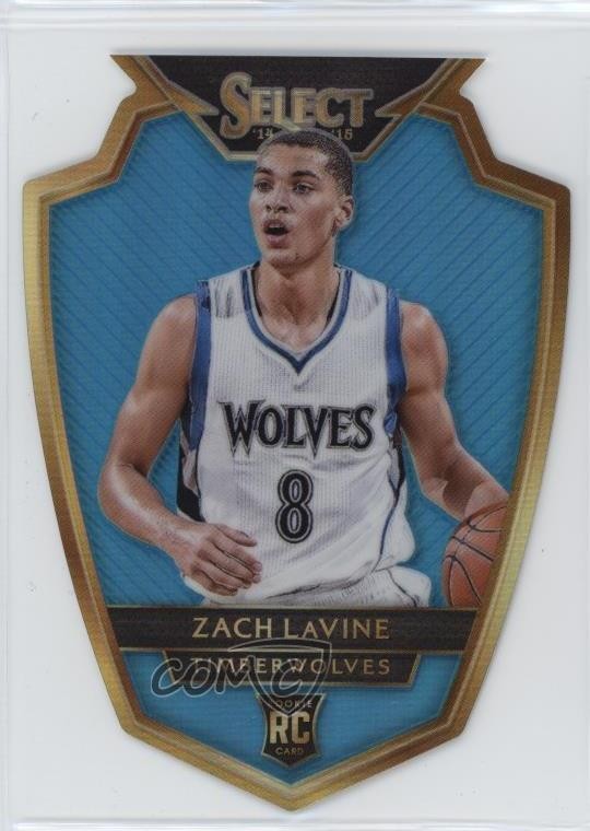 2014 Panini Select Premier Level Blue Prizm /199 Zach LaVine #156 Rookie RC 1by8