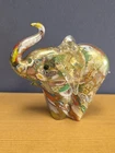 Gorgeous Murano Millefiori Glass Elephant Italian Art Glass Figurine Vintage