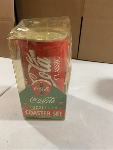 Coca Cola Puzzle Can Coaster Set Vintage Set of 6 Coasters 1995 - Picture 6 of 18