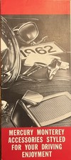 1962 Mercury Monterey Accessories Brochure Original Vintage Automobilia Catalog