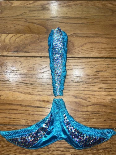 Mattel 1995 14589 Jewel Hair Mermaid Midge Doll  fin tail body suit NO TOP blue