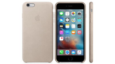 Original Apple iPhone 6 Plus / 6s Plus Hülle Echt Leder Backcover Rose Grau