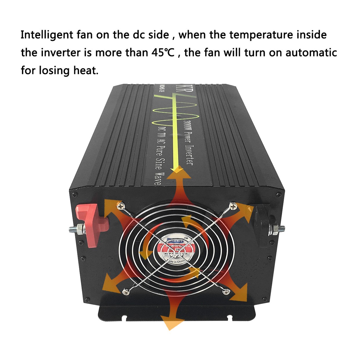 MFUZOP 2000W Pure Sine Wave Inverter 12V DC to 110V/120V AC, Surge 4000W, Power