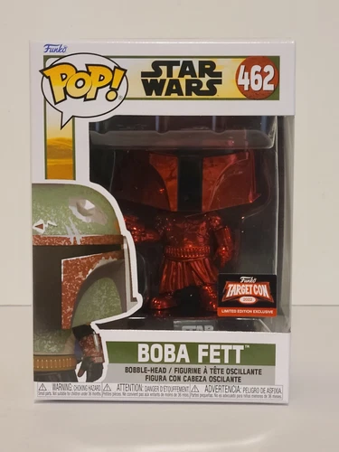 Funko Pop Star Wars Red Chrome Boba Fett #462 Target Con Exclusive