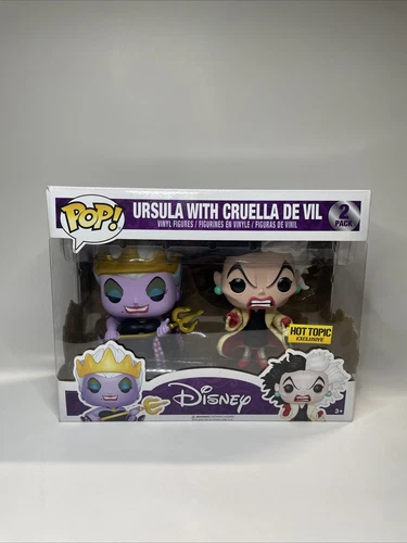 Funko Pop Ursula with Cruella de Vil 2 pack Disney  Villain Hot Topic Exclusive