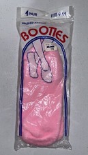 VTG Womens Sofpuff Booties Ankle Low Cut Socks Brushed Acrylic Terry Pink