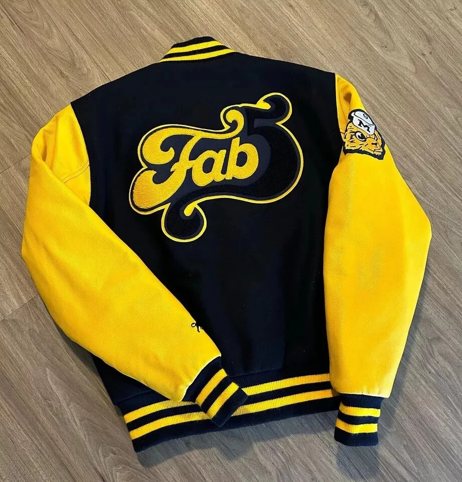 Michigan Wolverines Jacket Blue Vintage  Lettermen Varsity Jacket US Tarrif Paid - Image 2 of 4