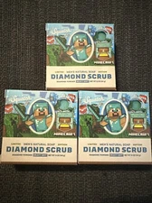 Dr. Squatch Men's Natural Soap Minecraft Diamond Scrub 3 Bars Brand New Deal