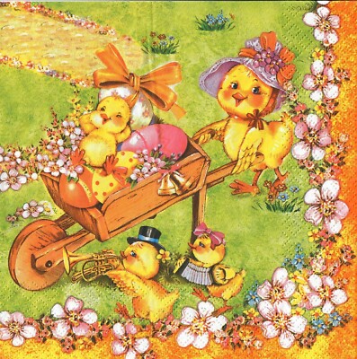 Ostern lustige Ente Frühling 4 x einzelne Papierservietten Decoupage Basteln Tisch 70