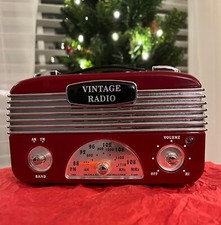 Vintage AM/FM Radio F-645, AA 1.5V Battery Required X 3, Missing Antenna