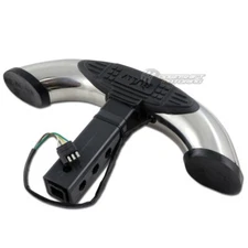 1PCS BRAND NEW UNIVERSAL STEEL CHROME HITCH REAR TOW TRAILER LED BACK STEP BAR