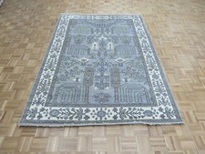 6'2 x 8'10 Hand Knotted Grey Oushak Oriental Rug G10738